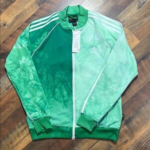 adidas, Pharrell Williams, Green Gradient Tie-Dye Lightweight Track Jacket
